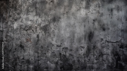 Old, Dirty Concrete Wallpaper with Grunge Textured Pattern - Grey Background for Studio Backdrop: Generative AI