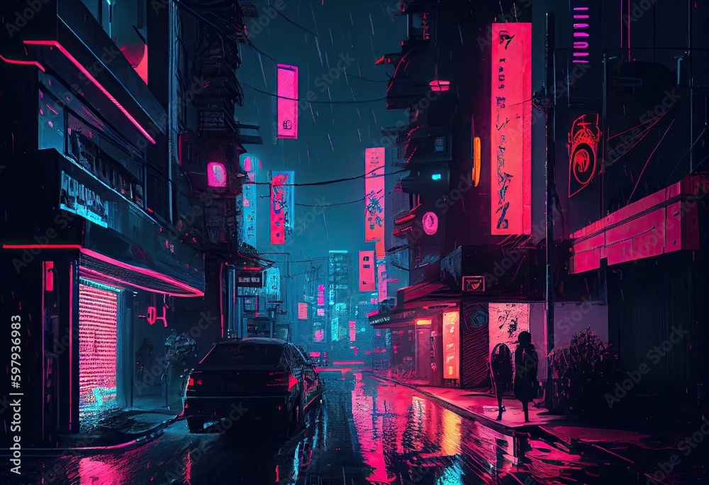 Naklejka premium City in virtual reality