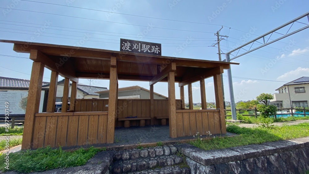 Fototapeta premium 名鉄挙母線の渡刈駅跡地