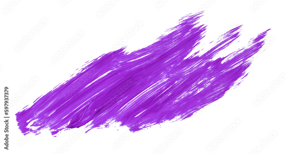 Shiny purple brush isolated on transparent background. purple watercolor png