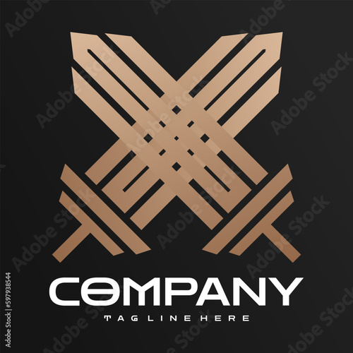 Carpentry logo design template. Woodwork emblem. Vector illustration.