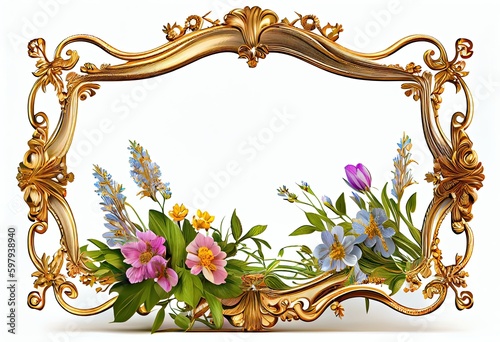 luxury floral frame photo