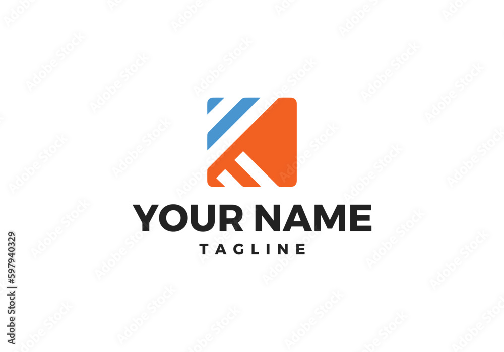 negative space letter k logo design negative space letter k logo design
