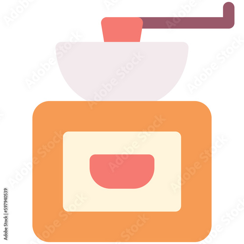 Coffee grinder flat icon