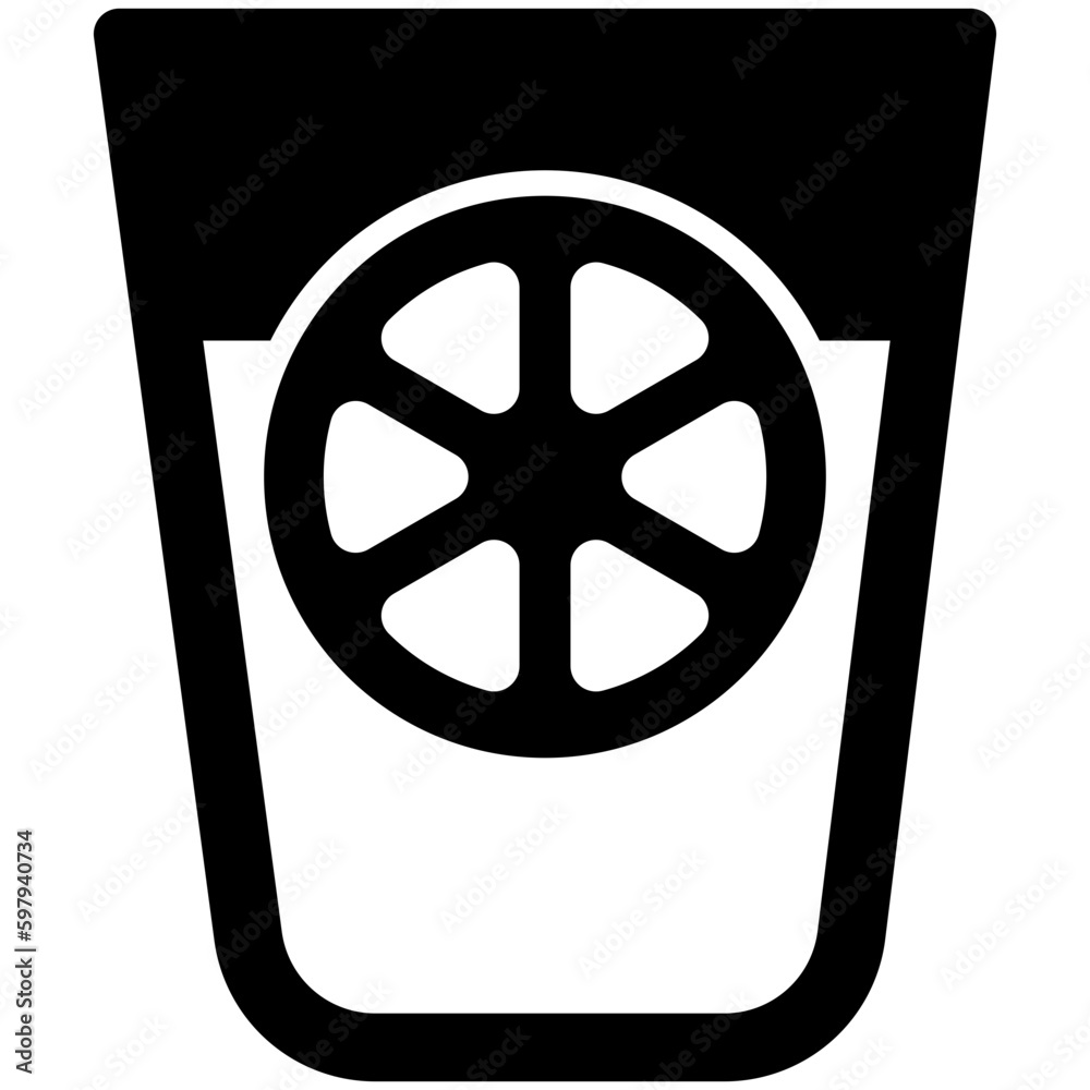 lemonade black solid icon