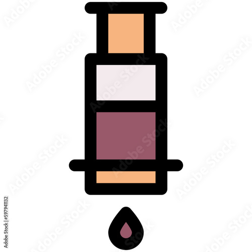 Aeropress black outline filled color icon