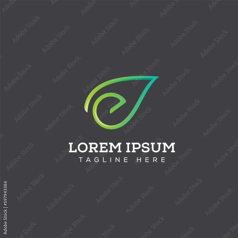Modern Eco leaf logo design template Modern Eco leaf logo design template