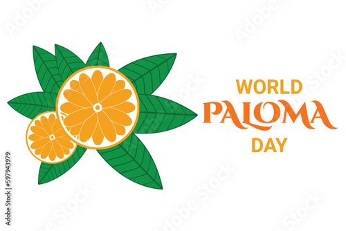 World Paloma Day. Holiday concept. Template for background, banner, card, poster with text inscription. Vector illustration