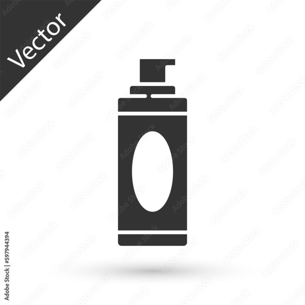 Grey Shaving gel foam icon isolated on white background. Shaving cream. Vector Illustration Grey Shaving gel foam icon isolated on white background. Shaving cream. Vector Illustration