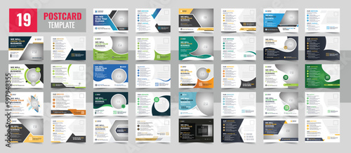 Corporate postcard design template Bundle, amazing and modern postcard design set, stylish corporate eddm postcard design template