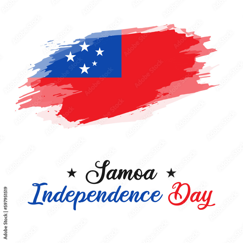 Samoa Independence day banner design template. Samoa flag national day celebrations Samoa Independence day banner design template. Samoa flag national day celebrations