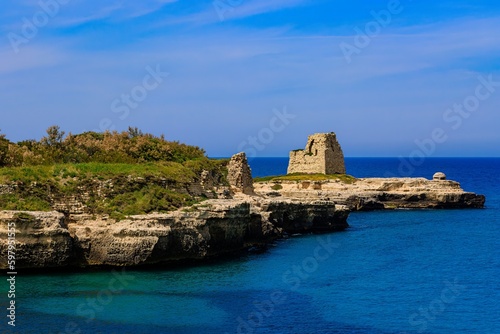 Old Roca, a coastal town in Salento and one of the marinas of Melendugno, in the province of Lecce. - Salento, Puglia, Italy 