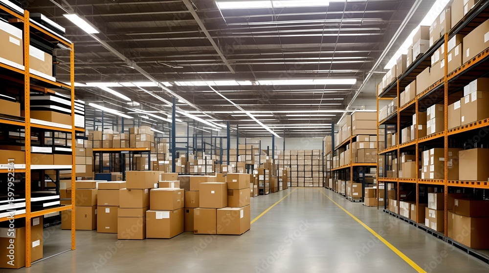 a photo of Warehouse stock room a photo of Warehouse stock room