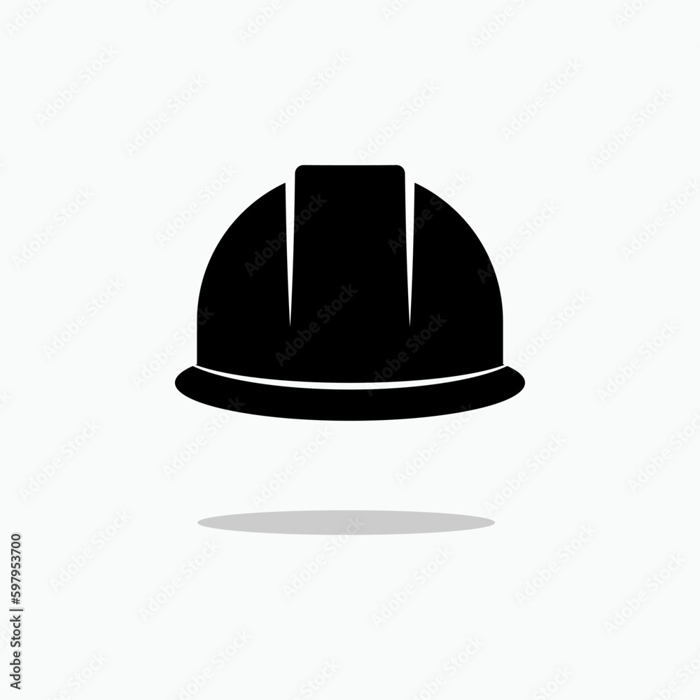 Safety Helmet Icon. Head Protector Symbol - Vector. Safety Helmet Icon. Head Protector Symbol - Vector.