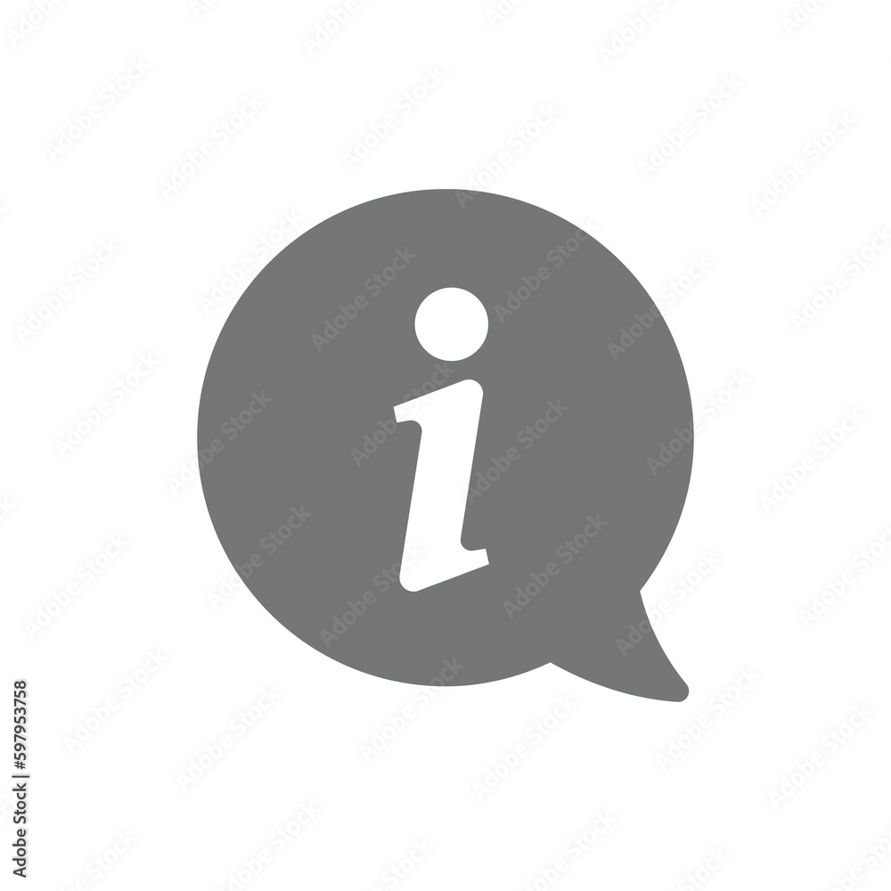 Info vector icon. Information or help button in bubble symbol. Info vector icon. Information or help button in bubble symbol.