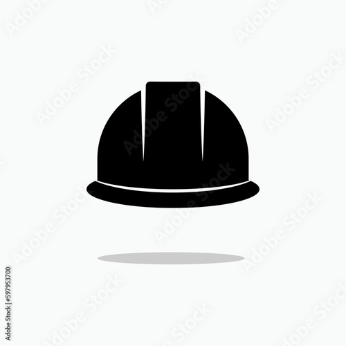 Safety Helmet Icon. Head Protector Symbol - Vector.    