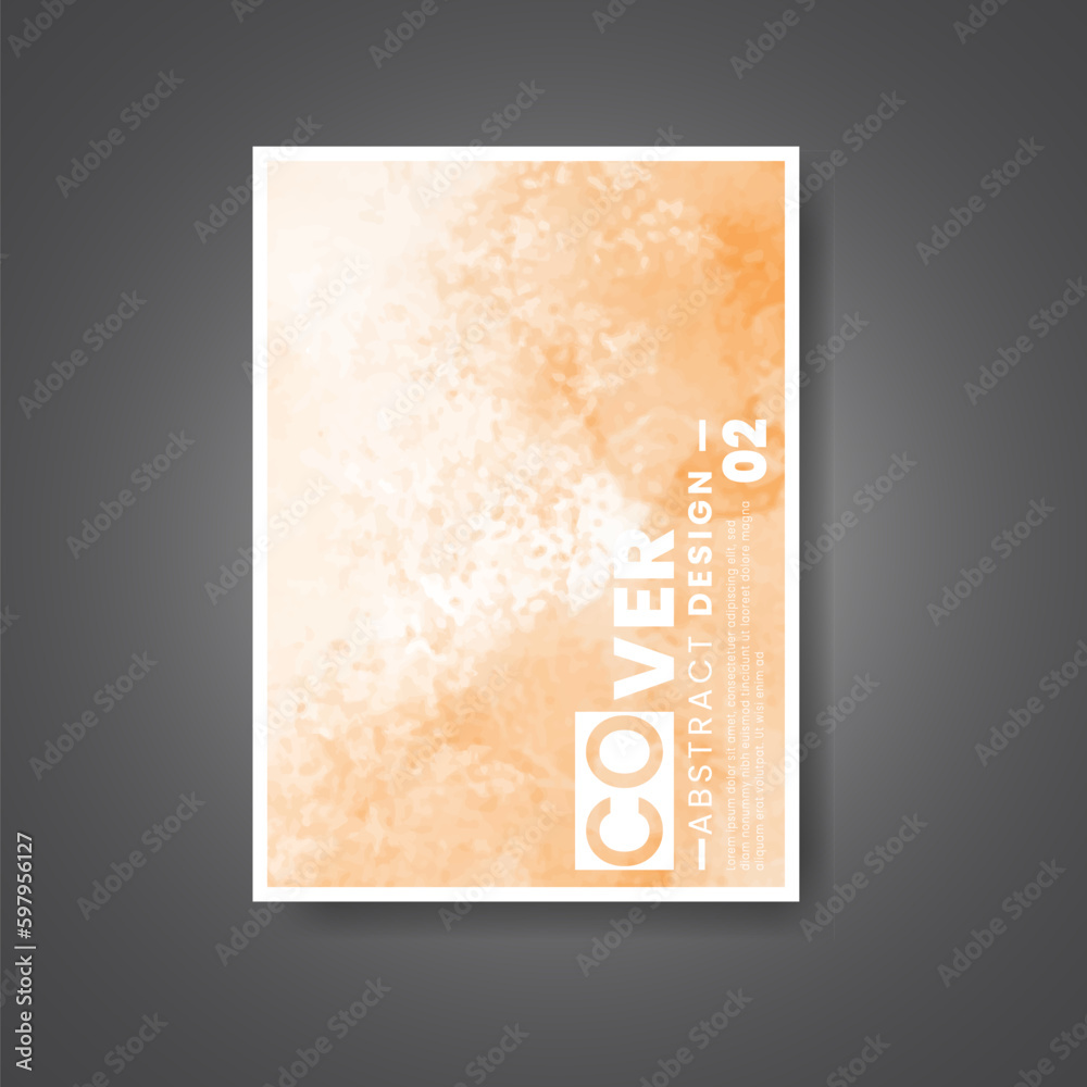 Fototapeta premium Cover template with watercolor background. Design for your cover, date, postcard, banner, logo.