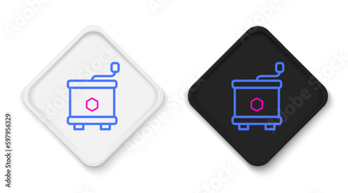 Line Honey extractor icon isolated on white background. Mechanical device for honey extraction from honeycombs. Colorful outline concept. Vector