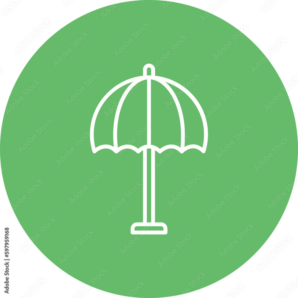 Sun Umbrella Icon Sun Umbrella Icon