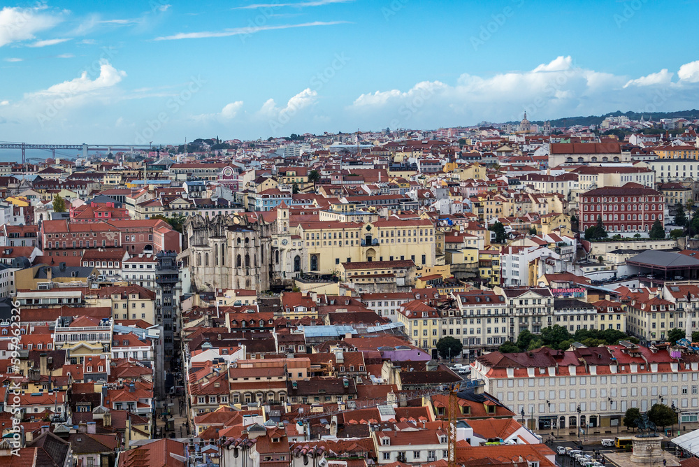 Aerial view of Lisbon city, Portugal