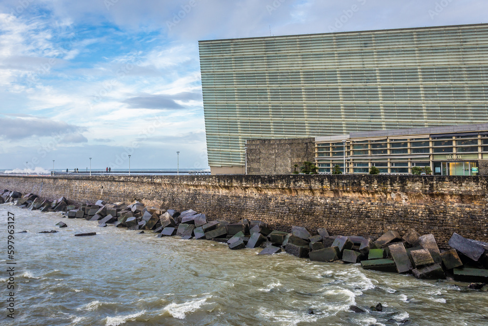 Exterior of Kursaal Congress Centre and Auditorium, San Sebastian city also known as Donostia, Spain