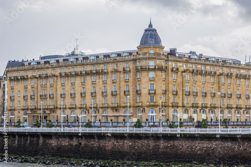 Obraz na płótnie Hotel Maria Cristina San Sebastian city also known as Donostia, Spain w salonie