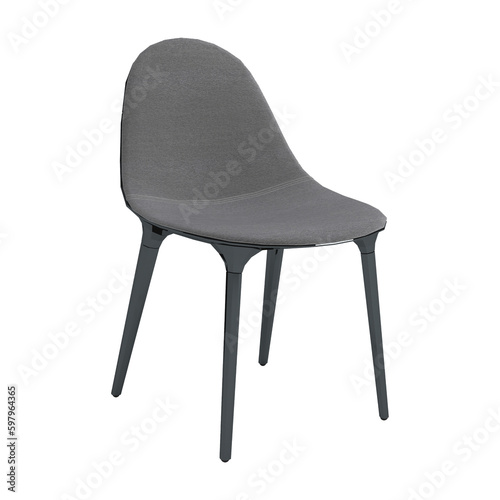 Armchair for home and office on a transparent background, isolated object, png, 3D rendering 