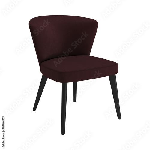 Armchair for home and office on a transparent background, isolated object, png, 3D rendering 