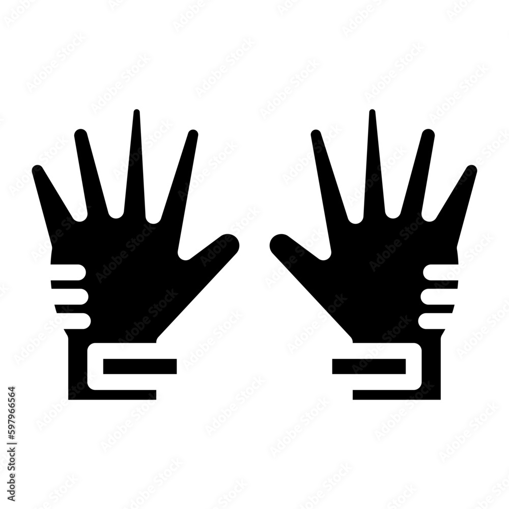 American football gloves glyph American football gloves glyph