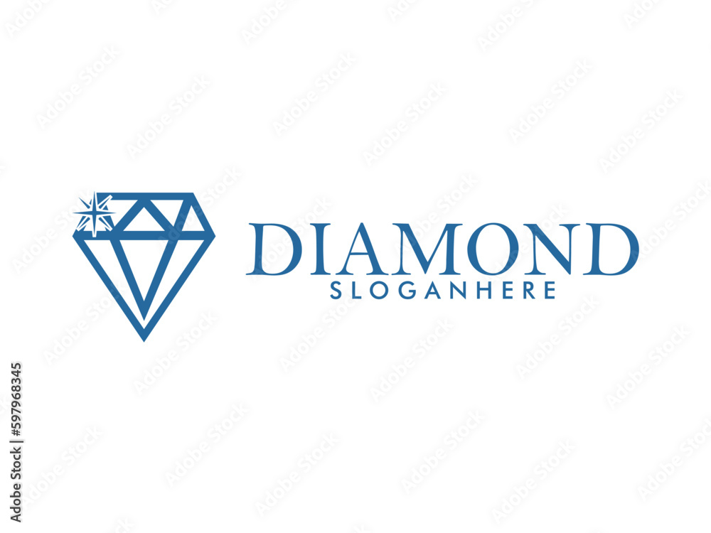 Fototapeta premium Creative Diamond Logo and Icon Design Template