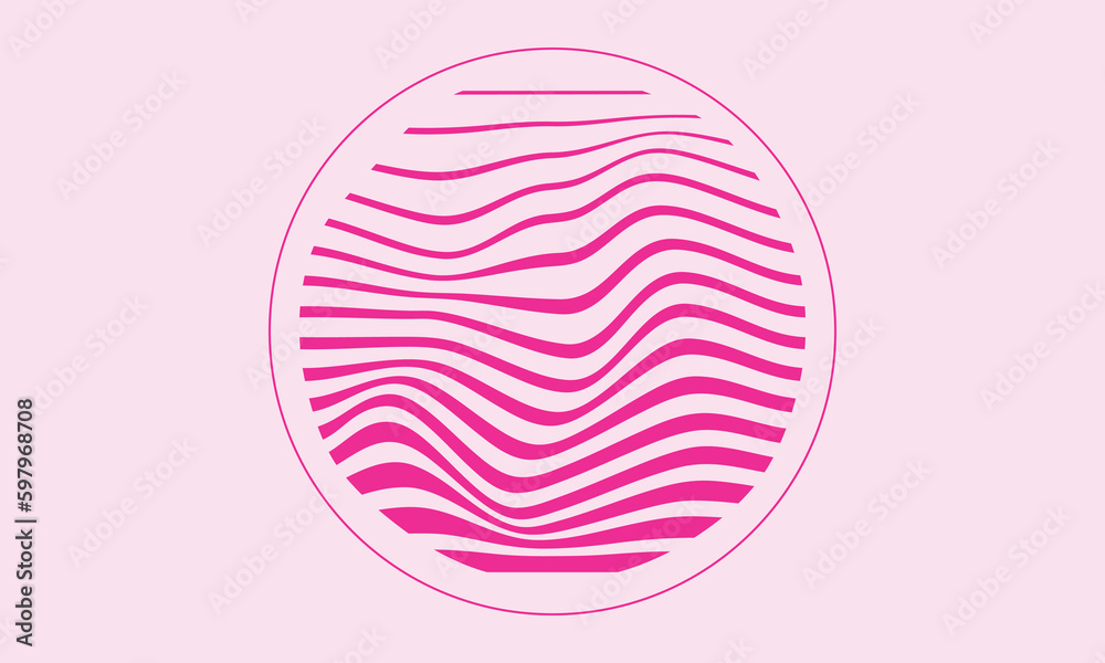 Wavy lines background template copy space in rounded frame. Suitable for poster, banner, or landing page. Wavy lines background template copy space in rounded frame. Suitable for poster, banner, or landing page.
