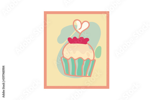 cupcake with ice cream (ID: 597968984)