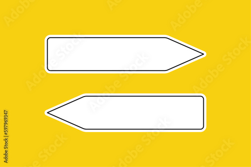 Road sign left right turn