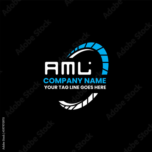 AML letter logo creative design with vector graphic, AML simple and modern logo.