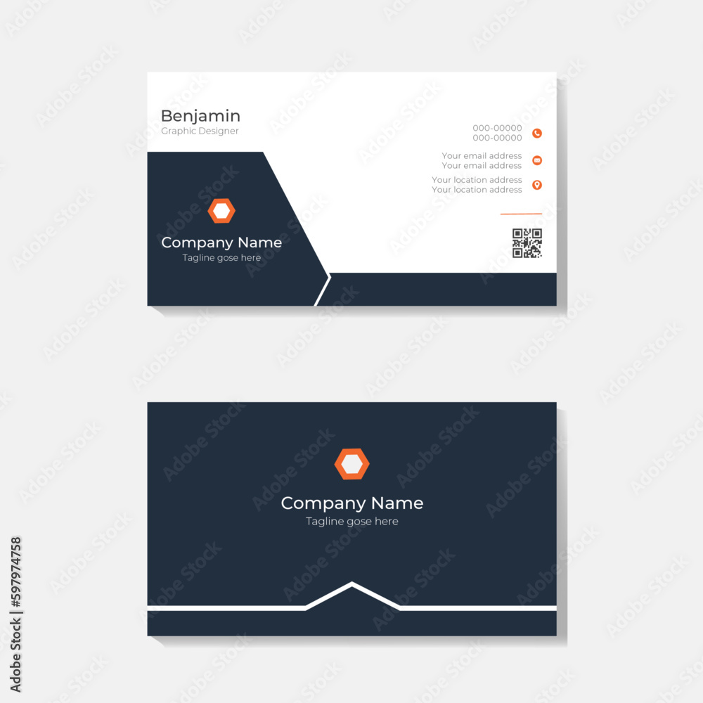 Modern presentation card with company logo. Vector business card template. Visiting card for business and personal use. Vector illustration design. Modern presentation card with company logo. Vector business card template. Visiting card for business and personal use. Vector illustration design.