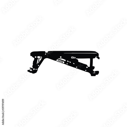 Bench Press Machine, Bench Press Machine Vector, Gym equipment, Gym equipment isolated, Gym equipment vector, Gym equipment silhouette.