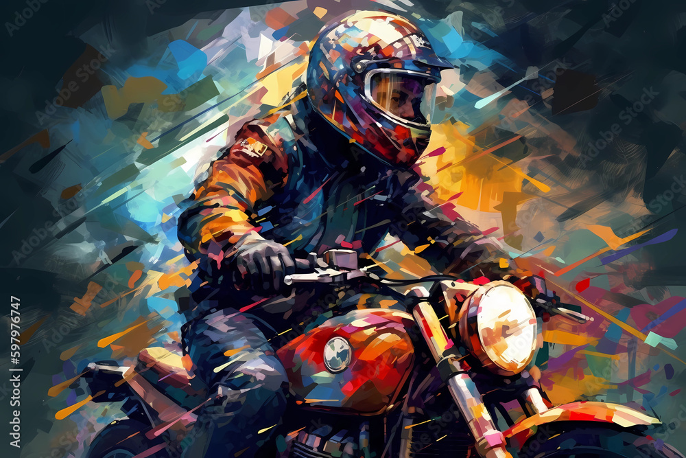 Abstract AI Caferacer Background Polygon Multicolor. Created by Generative AI Abstract AI Caferacer Background Polygon Multicolor. Created by Generative AI