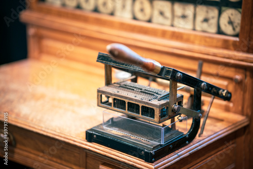 The tabulating machine patented 1889 in washington d.c. photo