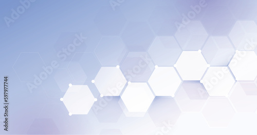 Abstract blue hexagon technology background. digital, futuristic, technology concept background. Vector illustration