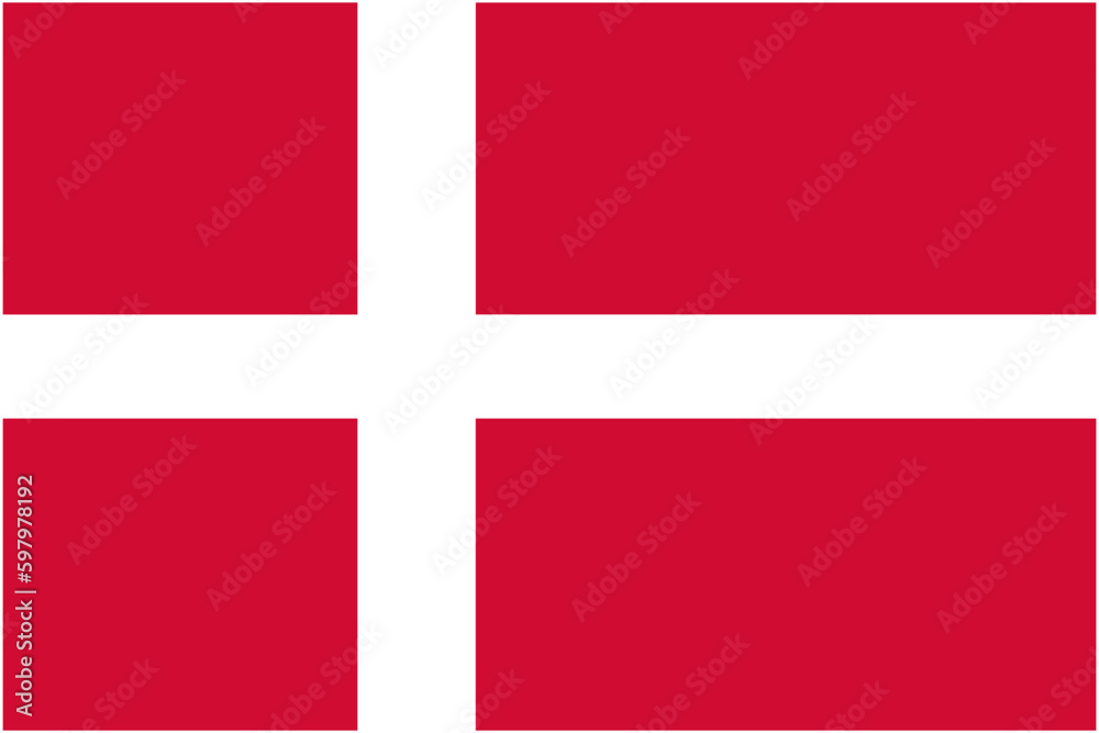 Denmark flag and language icon - isolated vector illustration Denmark flag and language icon - isolated vector illustration