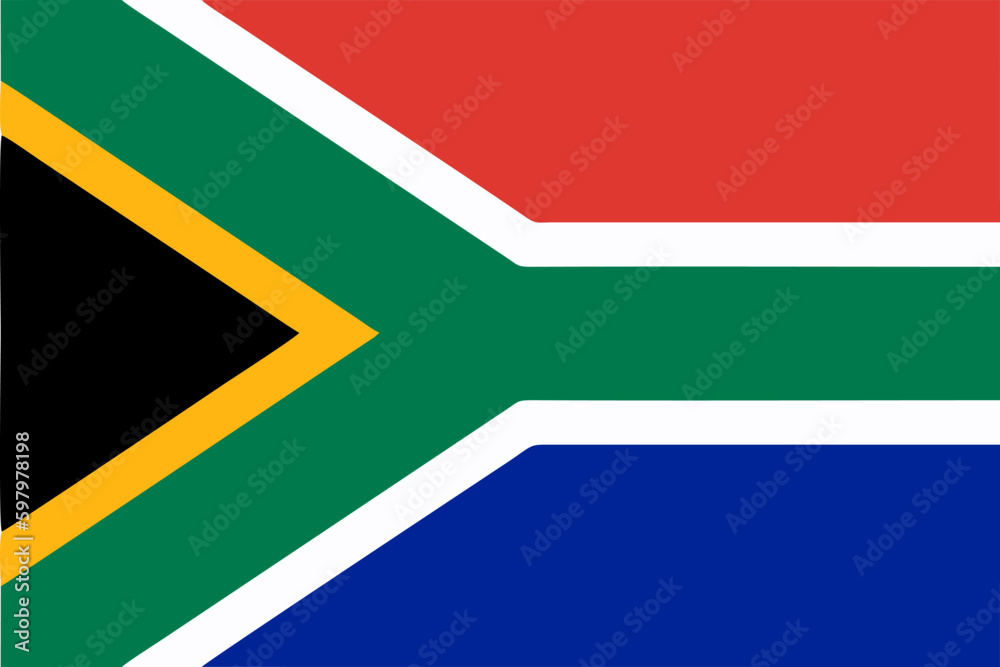 Fototapeta premium South Africa flag - isolated vector illustration