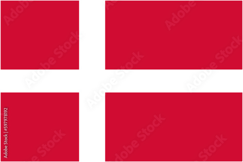 Denmark flag and language icon - isolated vector illustration