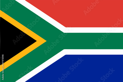 South Africa flag - isolated vector illustration photo