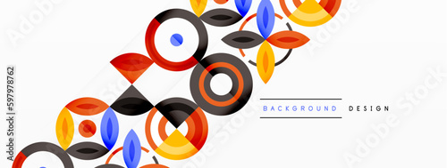 Colorful circles abstract background. Hi-tech design for wallpaper  banner  background  landing page  wall art  invitation  prints  posters