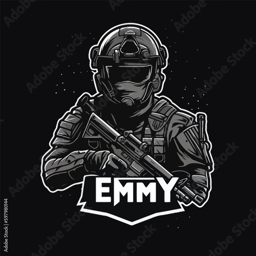 Army E-Sport Logo Design