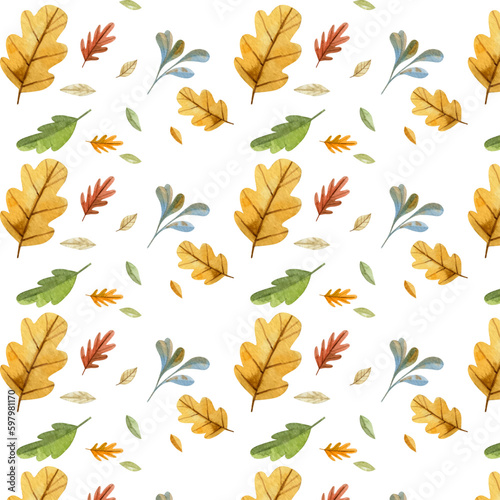 autumn pattern with leaves
