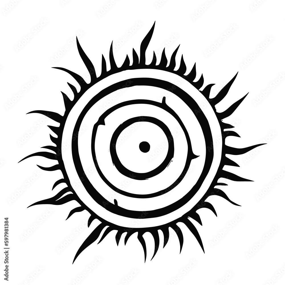 Sun symbols in ethnic style, solar symbol Sun symbols in ethnic style, solar symbol