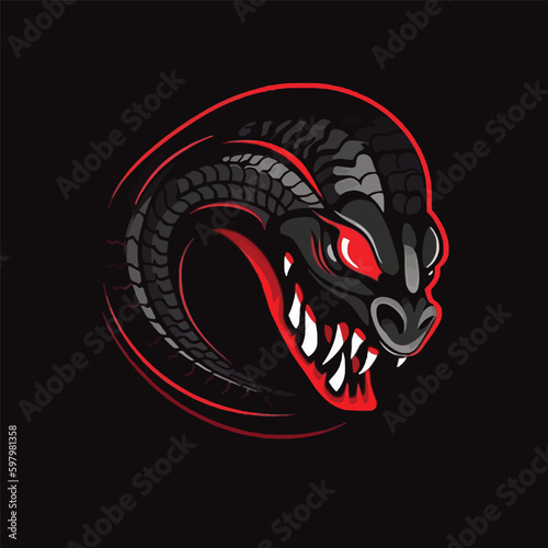Snake Mascot Emblem Logo Design