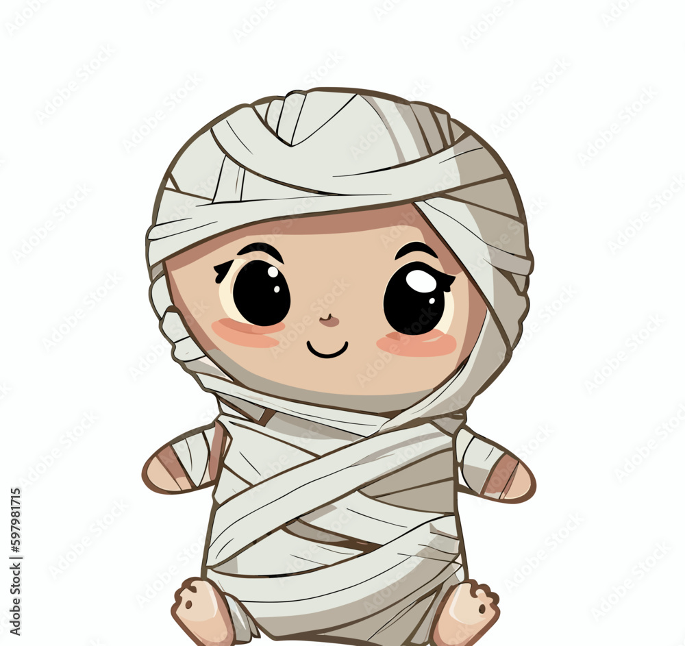Cute little mummy vector art Cute little mummy vector art