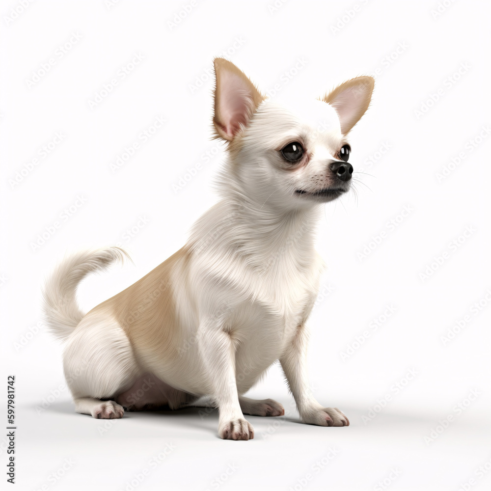 Chihuahua breed dog isolated on white background